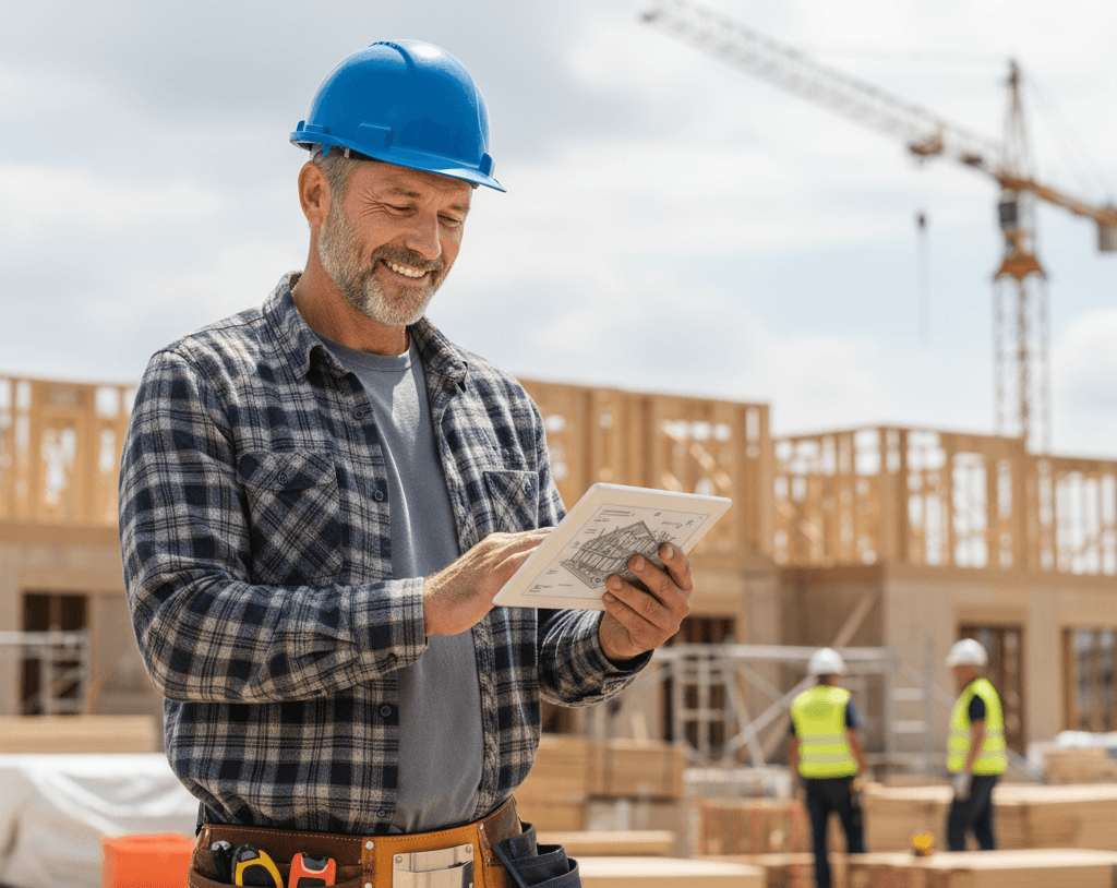 Contractor reviewing job profitability by project in QuickBooks Online on a laptop